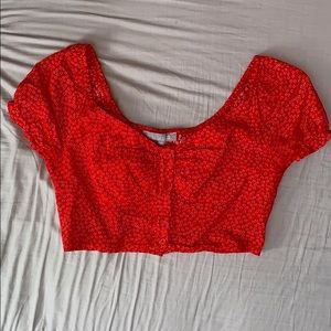 Red crop top